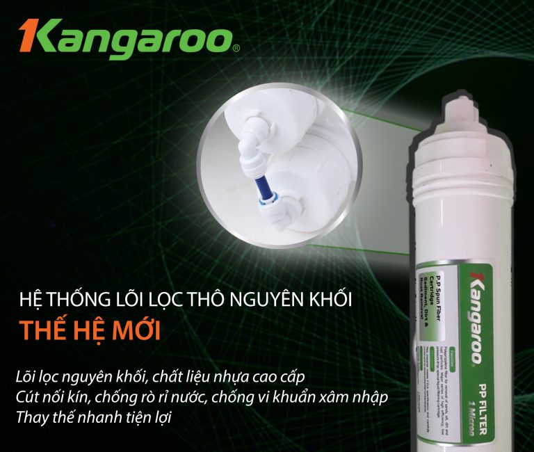 Máy lọc nước 2 vòi nóng lạnh – Kangaroo Hydrogen KG100HK chính hãng tại Hải Phòng
