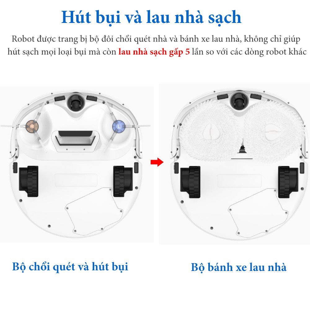 Robot hút bụi Hải Phòng- Robot giặt giẻ tự động Narwal J1